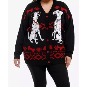 Her Universe Disney‎ 101 Dalmatians Pongo Perdita Plus Size 3X Cardigan Black